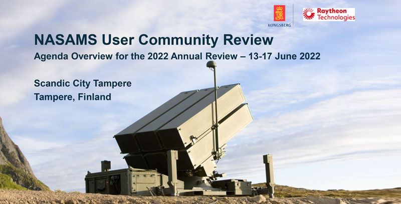 NASAMS User Community Review 13-17 June 2022